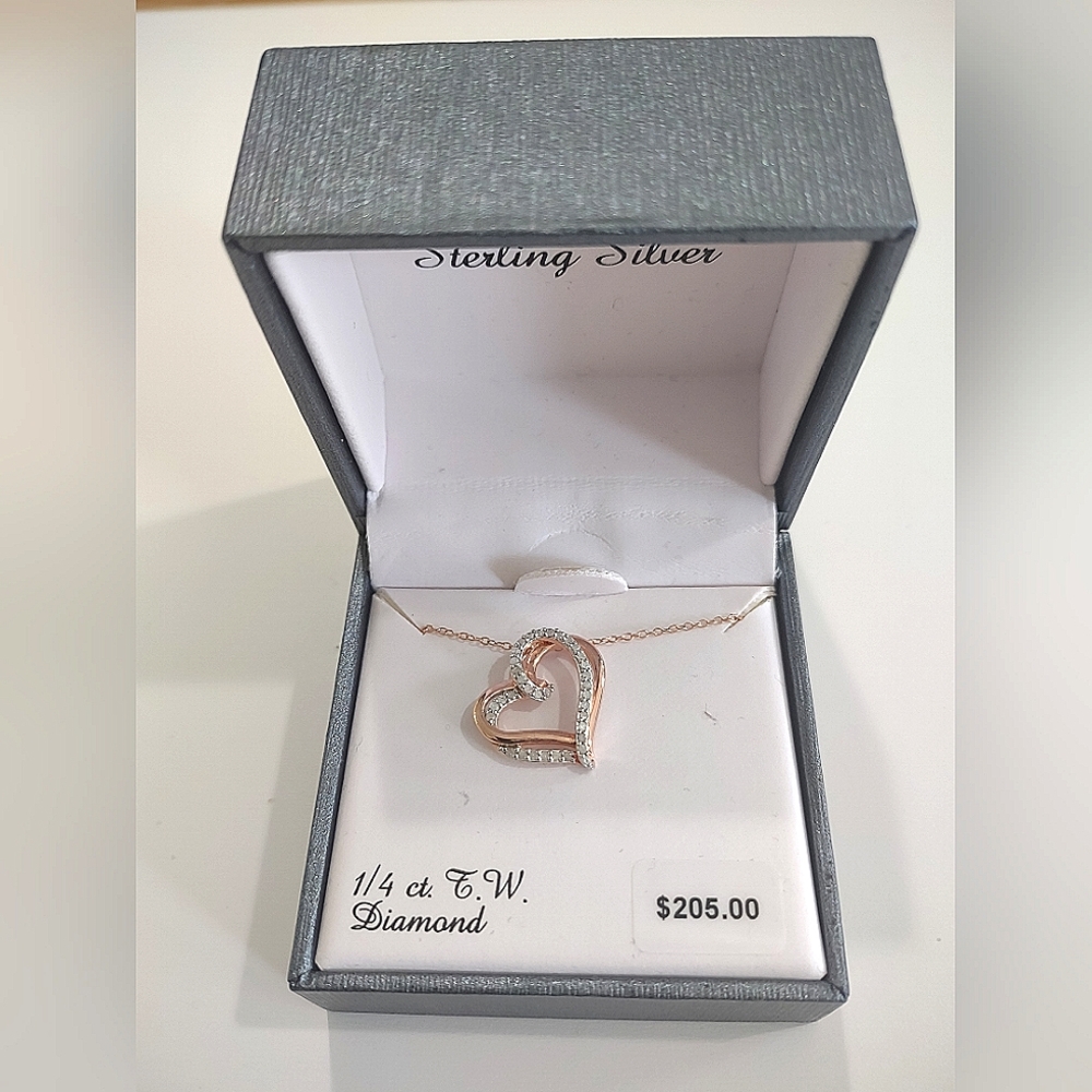 1/4 Carat Diamond Heart Necklace